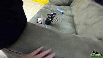 Camera relentlessly films luara amaral's small tits and big ass while prepping brazilian amateur scene with sandro lima