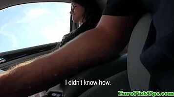 snagged a petite european model for wild outdoor cowgirl pounding