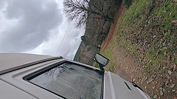 imagine my wet soles teasing your cock while we fuck in this public van