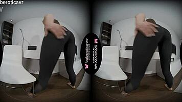 Hey watch solo brunette teen miledy tease her shaved pussy with toy vr fun! 😘🧸