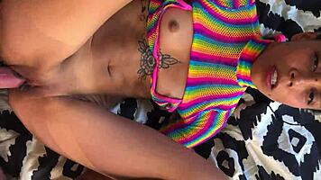 Petite latina whispers que rico as tight pussy stretches around monster cock