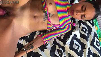 Petite latina whispers que rico as tight pussy stretches around monster cock