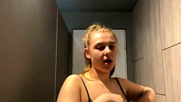 Crazy hardcore gym fuck with big natural tits bouncing