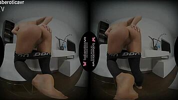 Hey watch solo brunette teen miledy tease her shaved pussy with toy vr fun! 😘🧸