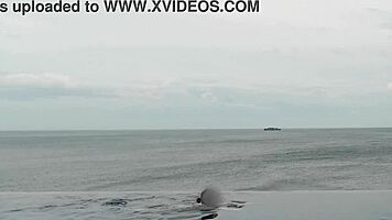 wanna see this cute japanese college girl by the infinity pool?