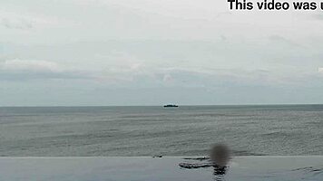 wanna see this cute japanese college girl by the infinity pool?