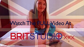 British Teen Sucks Fan Cock and Swallows Huge Load!