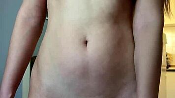 Petite maiskii strips teases shaved pussy with toys fingering to orgasm