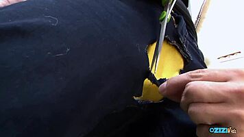 damn she struts the street all pretty hunting for deepthroat cum in mouth action