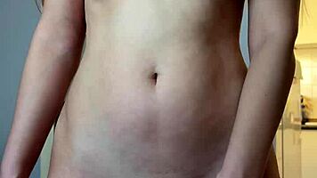 Petite maiskii strips teases shaved pussy with toys fingering to orgasm