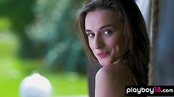 gloria sol ukrainian stunner bares big natural tits in outdoor revealing strip