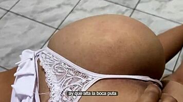 colombian babe's painful first anal debut