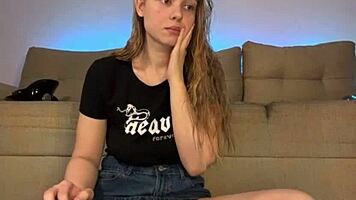 Watch This Horny Webcam Close-Up of Shaved Pussy Getting Pounded Doggy Style!