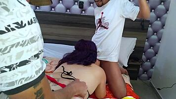 watch hubby humiliated as wife takes monster cocks gaping pussy doggystyle moans