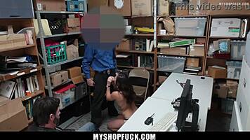 hardcore deal seals the arrangement after catching her in the shop