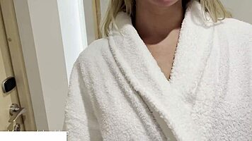 Hot spa stranger gets bent over fucked hard in hotel with big cock ride