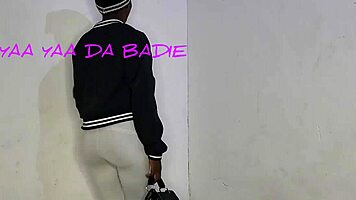 school girl teases with her tight little ass shake