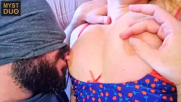 playing with her puffy latina nipples till she moans and cums hard - myst duo