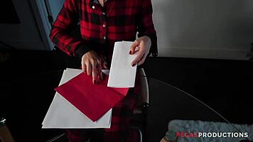 Petite Victoria Cherry stuffed hard by monster cock for Christmas