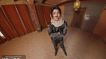 Vr chani in uniform bounces on atreides monster cock dune parody!