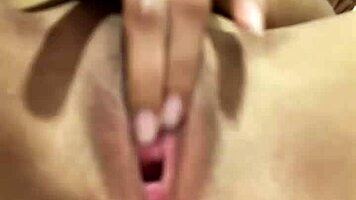 She dreams of a throbbing cock stretching her dripping wet young pussy