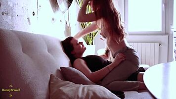 sexy redhead explodes cumming hard right in her tight jeans