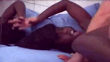 French ebony bubble butt screams on brutal bbc anal