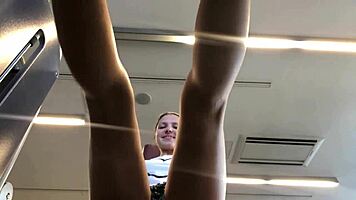 Sweaty Gym Babe Works Out Her Horny Body