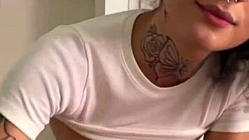 Skinny brunette teen casting deepthroats to flexible cowgirl ass cumshot