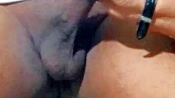 granny teases lingerie ass before deep blowjob