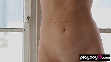 Skinny Ukrainian Irina Ri bares all in bold naked freedom