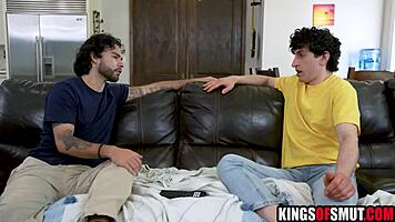 buddy shares his redhead milf for wild pussy licking action