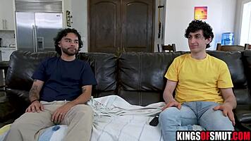 buddy shares his redhead milf for wild pussy licking action