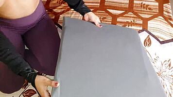 Cute Indian Bubble Butt Girl Moans in Passionate Missionary Closeup Creampie