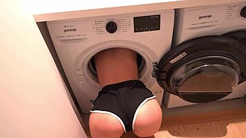 she got trapped in the washing machine needing urgent rescue