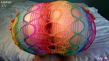 horny gf with huge tits sucks in homemade fishnet sex tape