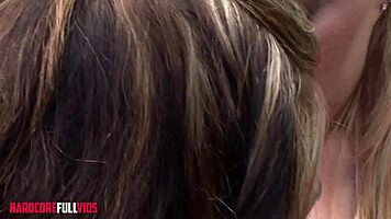 beautiful women share knowing touches fingering toys outdoors shaved smooth