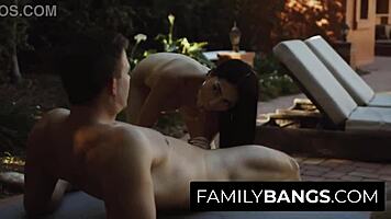 Brunette Judy Jolie develops crush on fit Codey Steele