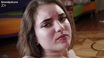 old tutor, wanna roughly fuck this skinny teen's tight shaved pussy close-up?