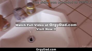 stepdaughter takes stepdaddy's monster cock in wild orgy pounding