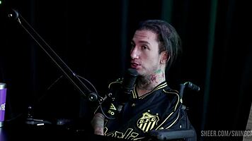 gabriel spies under skirts at swing cast party