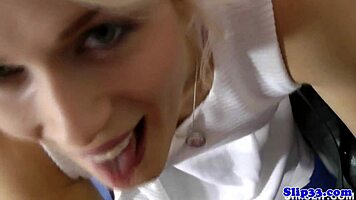 czech model in stockings blows old british guy before cowgirl ride