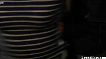 submissive czech lesbian slave bound and branded by femdom mistress