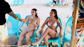 Madison Stil and OliviaQueen ride two monster cocks in anal frenzy 😈🍑