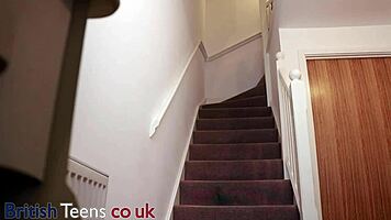 naughty college babe bent over for rough spanking and more