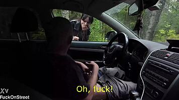 Rough Car Anal Stretching Makes Cute Teen Whore's Tight Hole Gape Wide