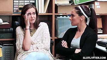 Officer Grabs Busty Shoplifter For Intense Lap Dance Ride