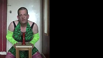 shy bisexual crossdresser deepthroats cock from ass