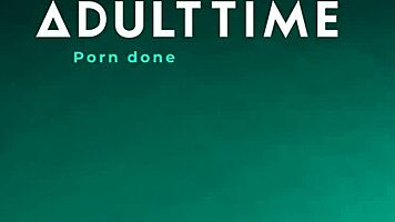 Petite brunette drilled raw by neighbor's massive strap-on in kinky frenzy