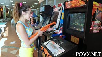 nympho slut bends over doggystyle riding huge cock nonstop pov